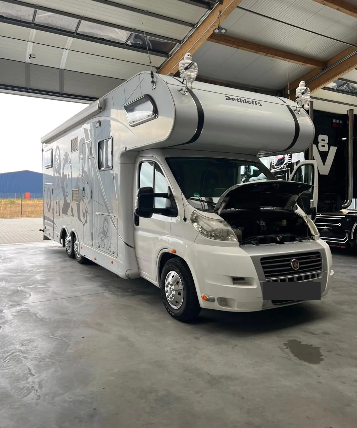 Dethleffs-Alkoven auf Fiat-Ducato-Basis beim Chiptuning-Check von Schaknat Elektronik